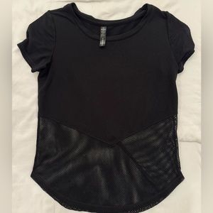 Reflex Black Cotton Mesh Tee